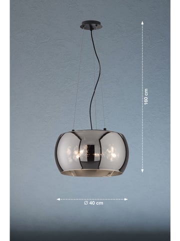 FISCHER & HONSEL Hängeleuchte ''Dima'' in Schwarz/ Grau - (H)160 x Ø 40 cm