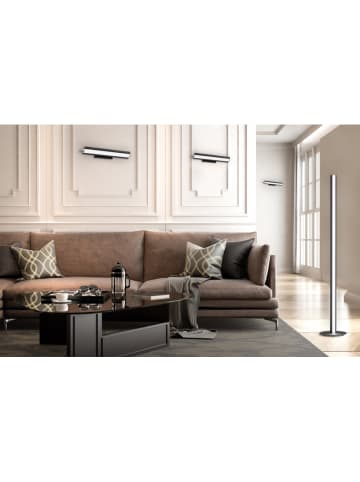 FISCHER & HONSEL Lampa ścienna LED "Beat" w kolorze czarnym - 46 x 8 cm