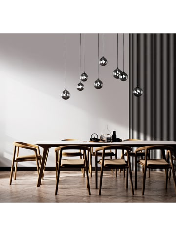 FISCHER & HONSEL Lampa wisząca LED w kolorze czarno-szarym - szer. 115 cm