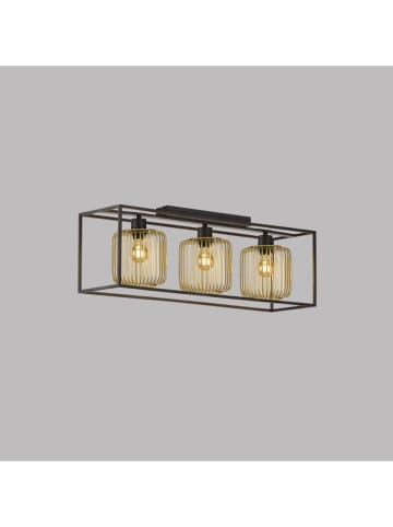 FISCHER & HONSEL Plafonnière "Caydo" zwart - (B)83 x (H)28,5 x (D)23 cm