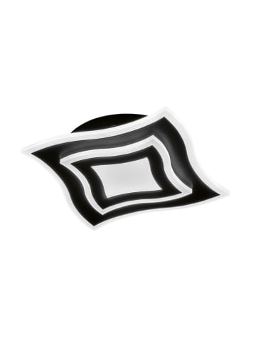 FISCHER & HONSEL Ledplafonnière "Gorden" zwart - (L)32,5 x (B)32,5 cm