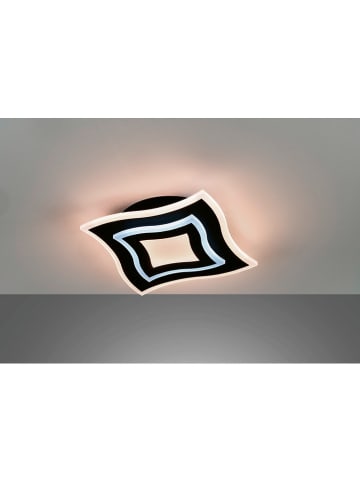 FISCHER & HONSEL Ledplafonnière "Gorden" zwart - (L)32,5 x (B)32,5 cm