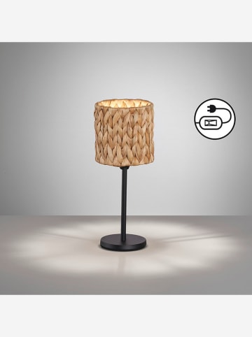FISCHER & HONSEL Tafellamp "Hyazynthe" zwart/lichtbruin - (H)33 x Ø 13 cm