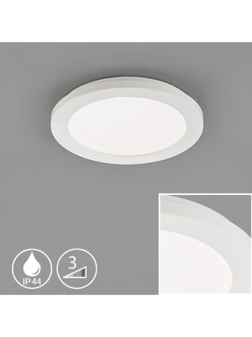 FISCHER & HONSEL Lampa łazienkowa LED "Gotland" w kolorze białym - wys. 3 x Ø 17 cm