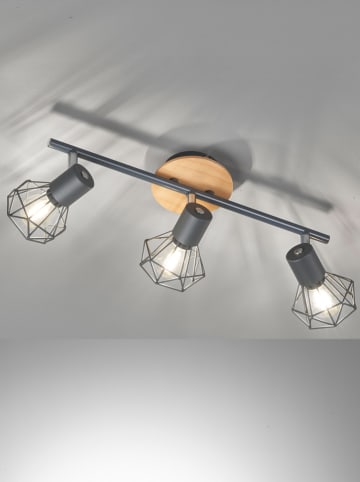 FISCHER & HONSEL Lampa sufitowa "Ran" w kolorze jasnobrązowo-szarym - 42 x 11 cm