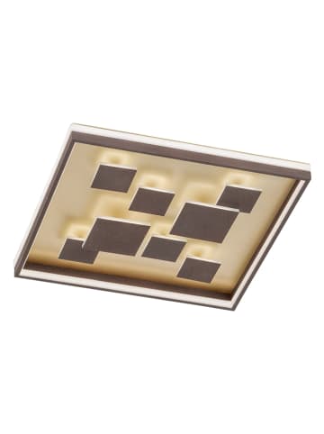 FISCHER & HONSEL LED-Deckenleuchte "Rico" in Braun - (B)53 x (T)53 cm