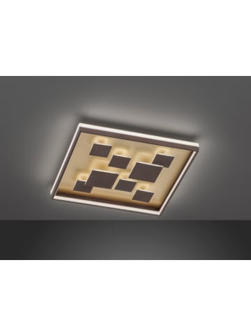 FISCHER & HONSEL LED-Deckenleuchte "Rico" in Braun - (B)53 x (T)53 cm