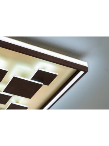 FISCHER & HONSEL Lampa sufitowa LED "Rico" w kolorze brązowym - 53 x 53 cm