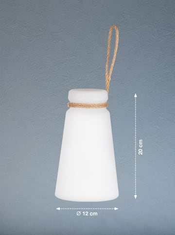 FH Lighting Lampa stołowa "Bruno" w kolorze białym - wys. 20 x Ø 12 cm