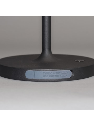 FH Lighting Lampa stołowa LED "Flus" w kolorze czarno-białym - wys. 38 x Ø 15 cm