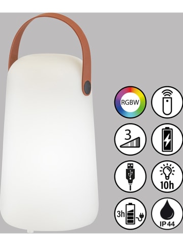 FISCHER & HONSEL Lampa stołowa LED "Collgar" w kolorze białym - wys. 21 x Ø 12,5 cm