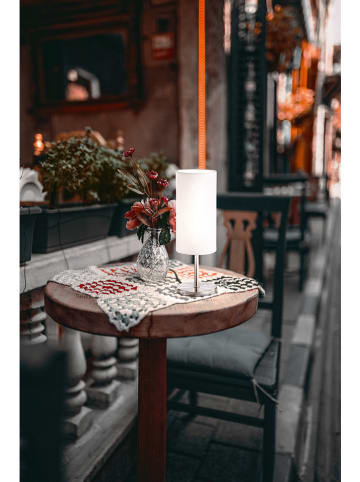 FH Lighting Tischleuchte "Kira" in Weiß - (H)30 x Ø 10 cm