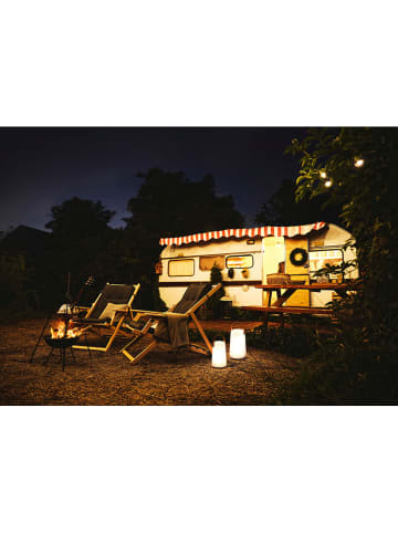 FISCHER & HONSEL Lampa stołowa LED "Collgar" w kolorze białym - wys. 26 x Ø 15 cm