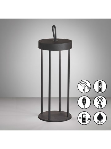 FH Lighting Lampa stołowa LED "Kante" w kolorze czarnym - wys. 36 x Ø 13 cm