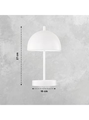 FH Lighting LED-Tischleuchte "Kia" in Weiß - Ø 16 cm x (H)27 cm