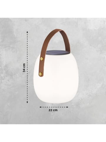 FH Lighting Solarledtafellamp "Bell" wit - Ø 22 cm x (H)34 cm