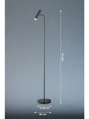 FH Lighting Lampa stojąca "Stina" w kolorze czarnym - wys. 154 x Ø 23 cm