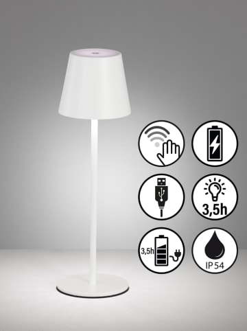 FH Lighting Ledtafellamp "Viletto" wit - (H)36,5 x Ø 11 cm