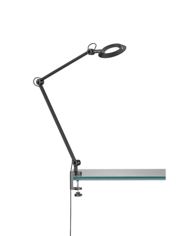 FISCHER & HONSEL Ledklemlamp "Office" zwart - (B)60 x (H)65 cm