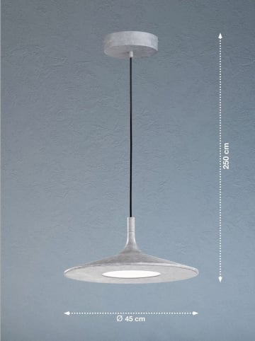 FH Lighting LED-Hängeleuchte "Slim" in Grau - Ø 45 cm