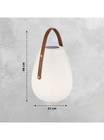 FH Lighting Solarledtafellamp "Bell" wit - (B)27 x (H)46 cm