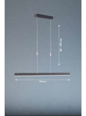 FH Lighting Lampa wisząca LED "Straight" w kolorze szarym - 140 x 150 cm