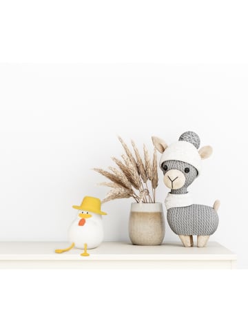 FH Lighting Lampa stołowa LED "Fred" w kolorze biało-żółtym - 16 x 11,5 x 10 cm