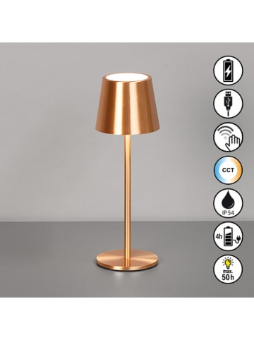 FH Lighting Ledtafellamp "Roxi" koperkleurig - (H)27,5 x Ø 9 cm