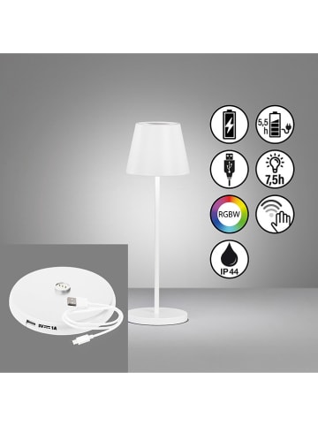 FH Lighting Ledtafellamp "Cosenza 2.0" wit - (H)34 x Ø 11 cm