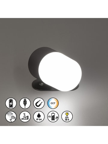 FH Lighting Lampa zewnętrzna LED "Magnetic" w kolorze czarnym - 9,5 x 5,5 cm