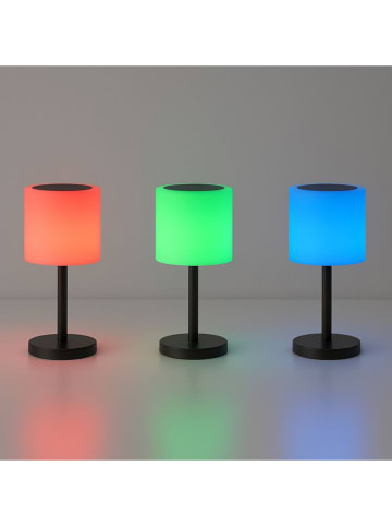 FH Lighting Ledsolartafellamp "Milano Pro" wit/zwart - (H)28 x Ø 13 cm