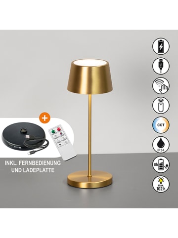 FH Lighting Ledtafellamp "Asena" goudkleurig - (H)30 x Ø 11 cm