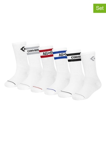 Converse 6-delige set: sokken wit