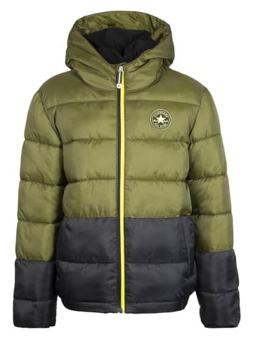 Converse Doorgestikte jas kaki/zwart