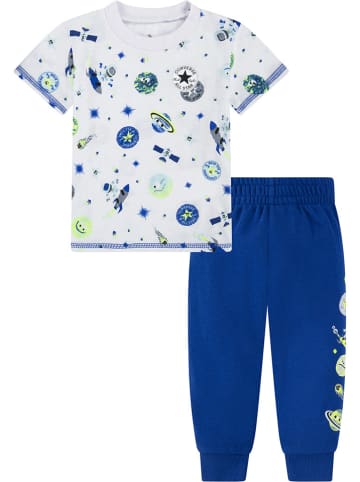 Converse 2-delige outfit wit/blauw