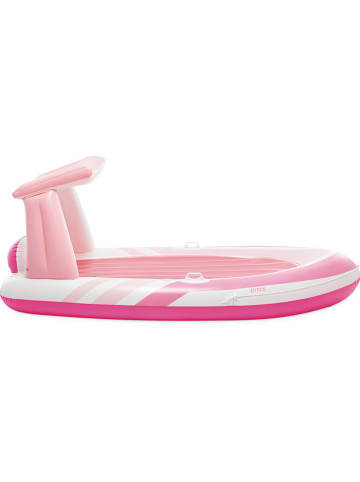 Intex Dmuchany materac w kolorze różowo-białym - 244 x 97 x 119 cm