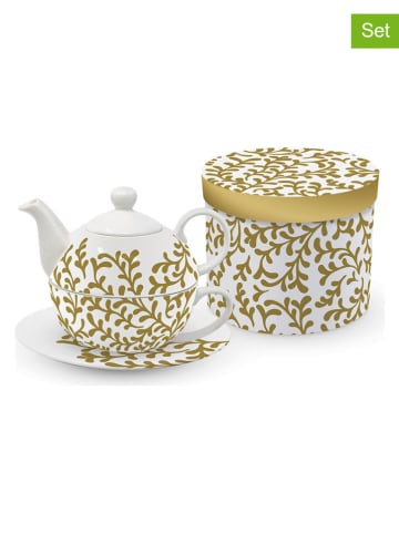 ppd 2-częściowy zestaw "Pretty Tendrils" w kolorze złoto-białym