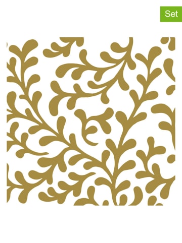 ppd Serwetki (40 szt.) "Pretty Tendrils" w kolorze złoto-białym