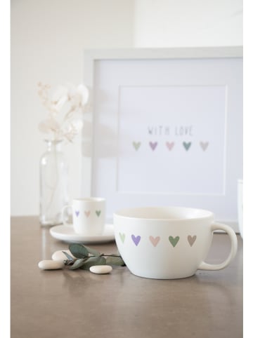 ppd Jumbotasse "Heart Infusion" in Weiß - 550 ml