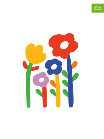 ppd Serwetki (40 szt.) "Super Flowers" w kolorze białym ze wzorem