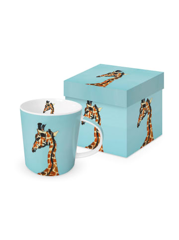 ppd Kubek jumbo "Giraffe" w kolorze błękitno-jasnobrązowym - 350 ml