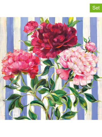 ppd 2er-Set: Servietten "Hikari" in Rosa/ Blau - 2x 20 Stück