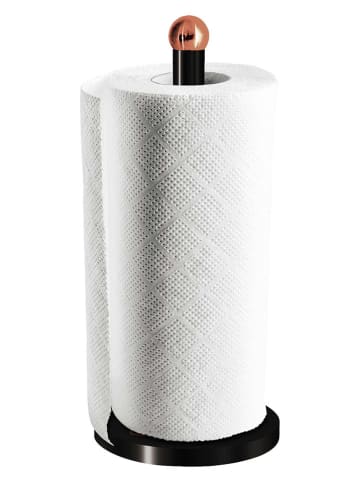 Berlinger Haus Küchenrollenhalter in Schwarz/ Roségold - (H)34 x Ø 15 cm