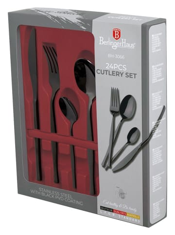 Berlinger Haus 24tlg. Besteck-Set in Schwarz