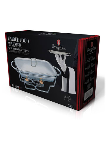 Berlinger Haus Voedselverwarmer zilverkleurig/transparant - 3 l