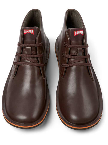 Camper Leder-Schnürschuhe in Braun