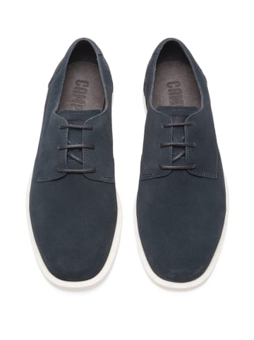 Camper Leder-Schnürschuhe in Dunkelblau