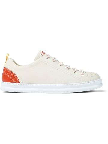 Camper Leder-Sneakers in Creme/ Orange