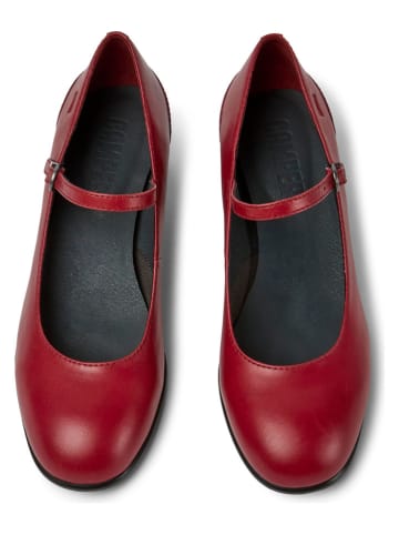 Camper Leren pumps rood