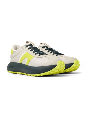 Camper Leder-Sneakers in Grau/ Gelb